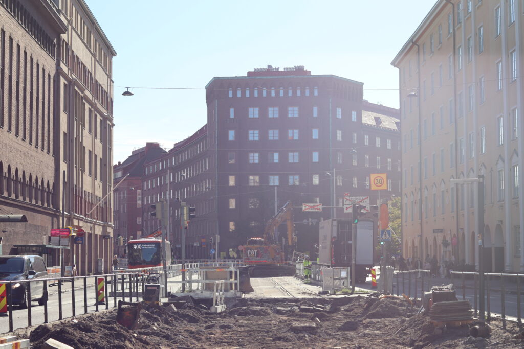 Runeberginkatu lokakuun 1. päivä.